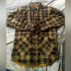 North face reversible quilted flannel jacket Men’s M or W size M/L